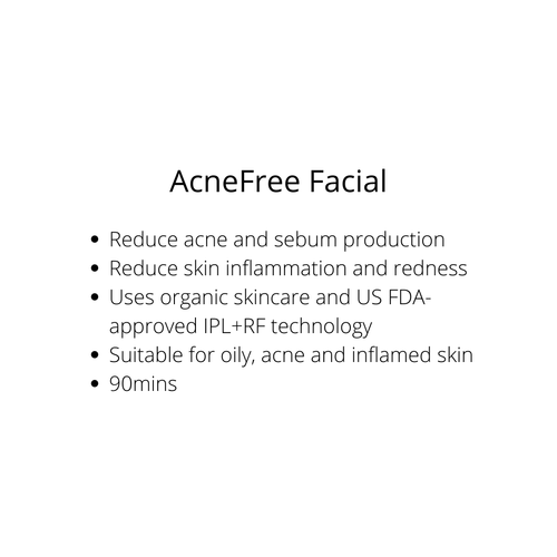 AcneFree Facial 90mins - Sharyln & Co